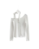 SCARF LONG SLEEVE TOP