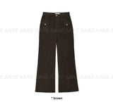 POCKET CORDUROY BOOTCUT PANTS
