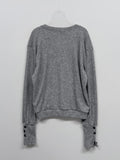 Alpha button V-neck loose fit knit