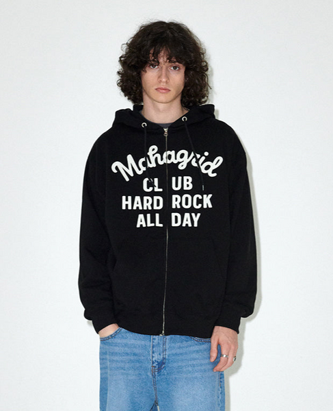 さらに100円引き◆MAHAGRID◆ALL DAY ZIP UP HOODIE ALL DAY ZIP UP HOODIE [BLACK] - MAHAGRID