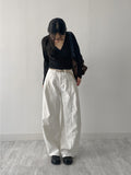 741 Cotton Balloon Wide Pants