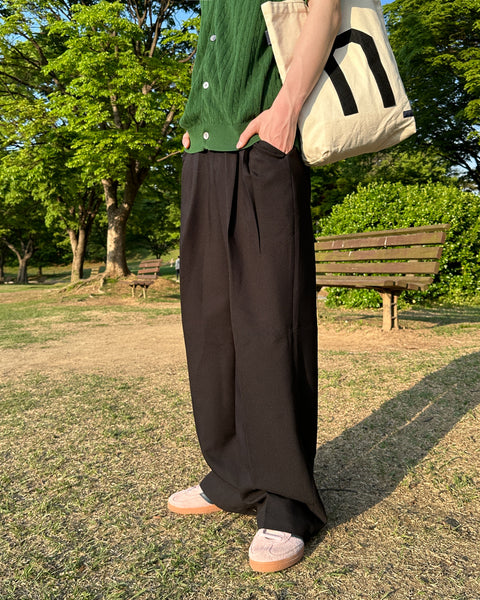 【SCENERITY】Toyu two-tuck wide slacks Toyu two-tuck wide slacks - SCENERITY