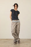 PTN) Dyed wide pants
