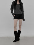 Studded Suede Micro Shorts
