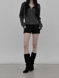 Studded Suede Micro Shorts