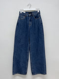 519 Deep Blue High Waist Wide Denim