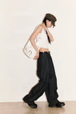 Add pin-tuck stripe denim pants