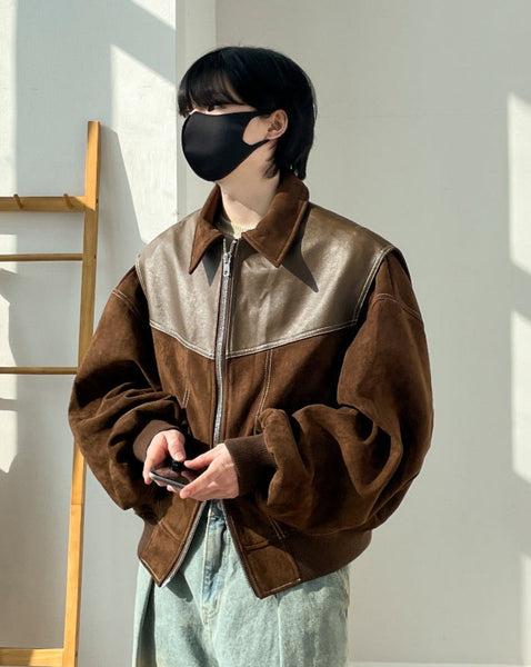 YOURNUS (ユアノス) - カウボーイミックスレザージャケット / Cowboy