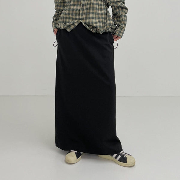 【INCHANT ME】Maxi Low Rise H-Line Skirt From -77] Maxi Low rise H-line skirt (4C) - INCHANT ME