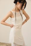 PTN) Backless layered one piece