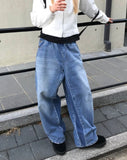 3 BUTTON CARPENTER WIDE DENIM