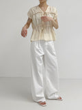 206 Stitch Pin-Tuck Wide Pants