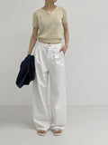 206 Stitch Pin-Tuck Wide Pants