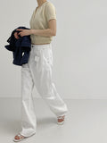 206 Stitch Pin-Tuck Wide Pants