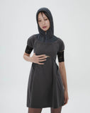Capsleeve Slit Mini Dress
