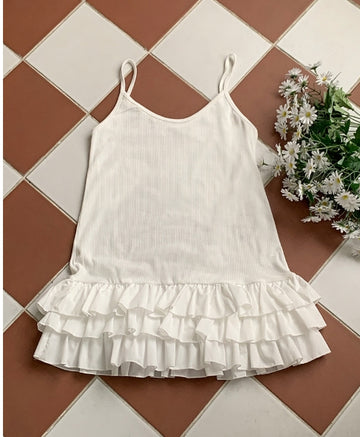 Tokimo Ribbed Tiered Sleeveless Layered One Piece