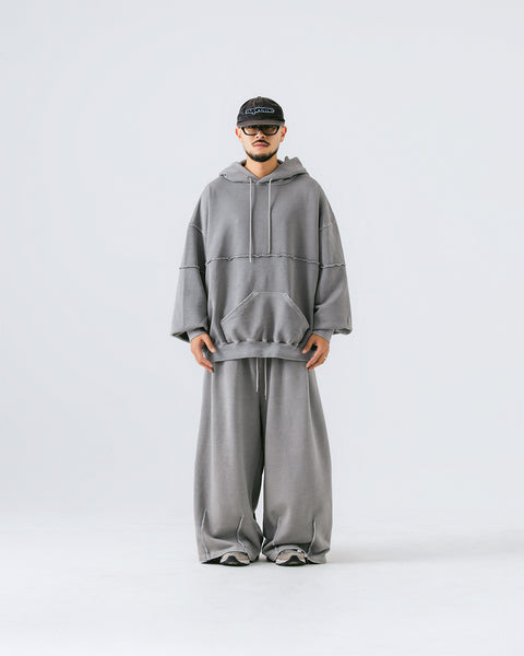 ANGLAN (アングラン) - ビッグピグメントカットオフスウェット