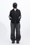 Tiny Hairy Line Knit Zip Up