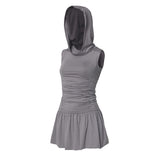 Hooded High Neck Dress