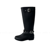 BUCKLE LONG RAIN BOOTS
