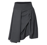 Asymmetrical Draped Midi Skirt