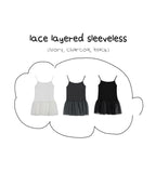 Ecomo Lace Tiered Layered Sleeveless