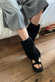 (2-WAY) SUEDE FLIP-FLOP BOOTS