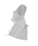 Knit Hoodie Sleeveless Dress