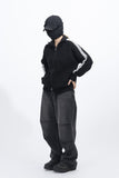 Tiny Hairy Line Knit Zip Up
