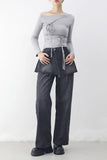 Corinne Denim Layered Pants