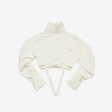 Aiki pin tuck crop shirt