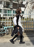 SHIRRING SNAP HOOD TEE