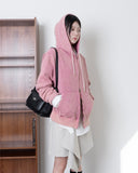 OVER HOOD KNIT ZIP UP