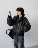 Akaza cropped leather jacket