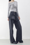 Corinne Denim Layered Pants