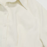 Aiki pin tuck crop shirt