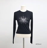 Tain Crop Print T-Shirt