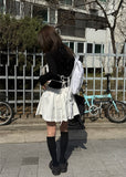 SHIRRING SNAP HOOD TEE