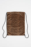 Melta leopard drawstring bag