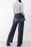 Corinne Denim Layered Pants