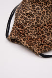 Melta leopard drawstring bag