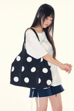 Dot cotton tote bag