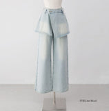 Corinne Denim Layered Pants
