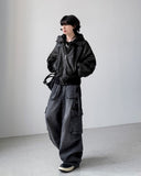 Akaza cropped leather jacket