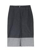 FLIP DENIM SKIRT