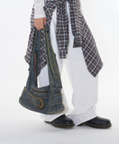 Moss denim belt bag