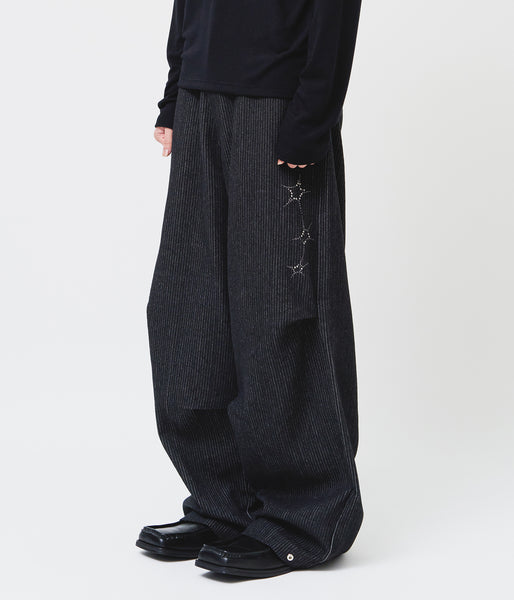 【HI FI FNK】Grid Stud Wide Denim HI FI FNK(ハイファイファンク) - グリッドスタッドワイドデニム