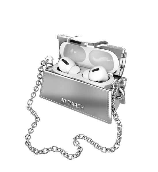 AND A ASH(アンダッシュ) - エアポッズGAB01シルバー / Airpods GAB 01