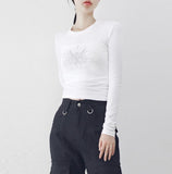 Tain Crop Print T-Shirt