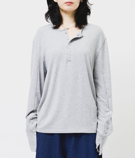 【HI FI FNK】Center Henley Longsleeve HI FI FNK(ハイファイファンク) - センターヘンリー長袖